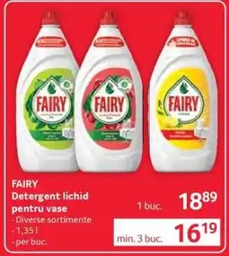 Selgros FAIRY Detergent lichid pentru vase Ofertă