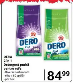 Selgros DERO 2 în 1 Detergent pudră pentru rufe Ofertă
