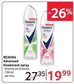 Selgros REXONA Advanced Deodorant spray Ofertă