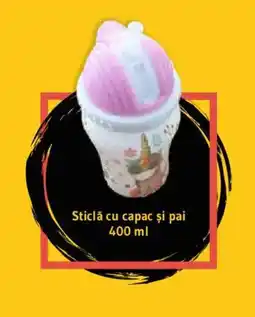 Supeco Sticlă cu capac şi pai Ofertă
