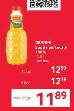 Selgros GRANINI Suc de portocale 100% Ofertă