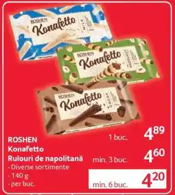 Selgros ROSHEN Konafetto Rulouri de napolitană Ofertă