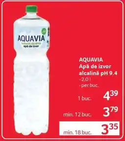 Selgros AQUAVIA Apă de izvor alcalină PH 9.4 Ofertă
