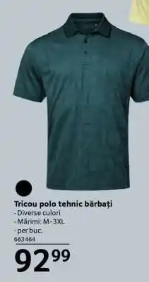 Selgros Tricou polo tehnic bărbați Ofertă