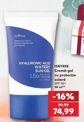ISNTREE Cremă-gel cu protecție solară SPF 50+ 50 ml