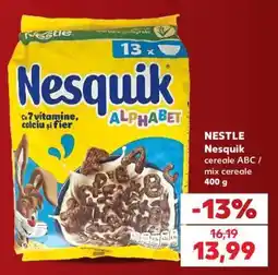 Kaufland NESTLE Nesquik cereale ABC / mix cereale 400 g Ofertă