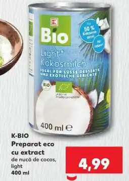 Kaufland K-BIO Preparat eco cu extract de nucă de cocos, light Ofertă
