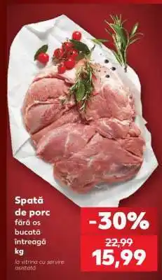Kaufland Spată de porc fără os bucată întreagă Ofertă