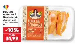 Kaufland PUIUL DE ODINIOARĂ Mușchiuleț din piept de pui hrănit cu porumb Ofertă