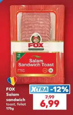 Kaufland FOX Salam sandwich toast, feliat 175g Ofertă