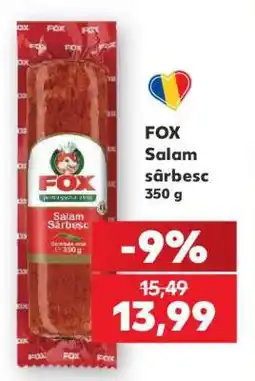 Kaufland FOX Salam sârbesc 350 g Ofertă