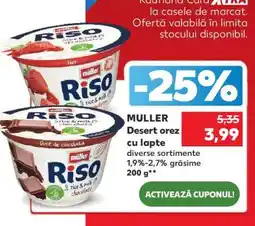 Kaufland MULLER Desert orez cu lapte Ofertă