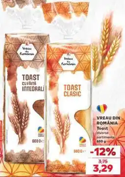 Kaufland VREAU DIN ROMÂNIA Toast Ofertă