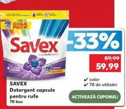 Kaufland SAVEX Detergent capsule pentru rufe 70 buc Ofertă