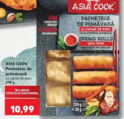 Kaufland Asia Cook pachetele de primăvară cu carne de porc Ofertă