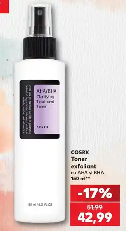 Kaufland Cosrx toner exfoliant cu aha si bha Ofertă