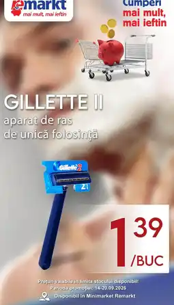 Remarkt Gillette II aparat de ras de unică folosință Ofertă