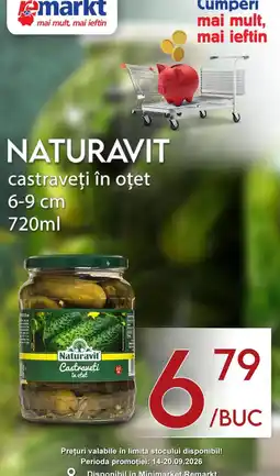 Remarkt Naturavit castraveți în oțet Ofertă