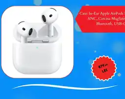 Emag Casti in-ear apple airpods 5 anc, carcasa magsafe, bluetooth, usb-c Ofertă