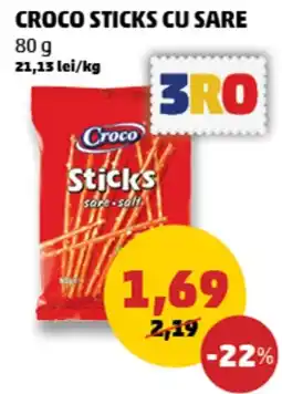 Penny Croco sticks cu sare Ofertă