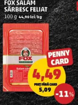 Penny Fox salam sărbesc feliat Ofertă