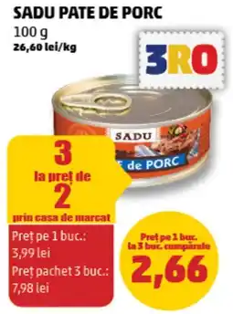 Penny Sadu pate de porc Ofertă