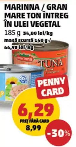 Penny Marinna gran mare ton întreg în ulei vegetal Ofertă