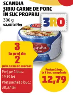 Penny Scandia sibiu carne de porc în suc propriu Ofertă