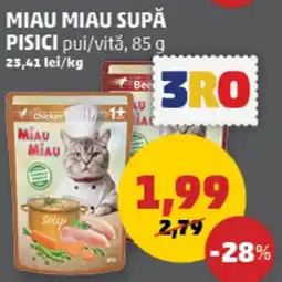Penny Miau Miau supă pisici pui/vită Ofertă