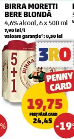 Penny Birra Moretti bere blondă Ofertă