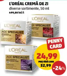 Penny L'Oréal cremă de zi Ofertă