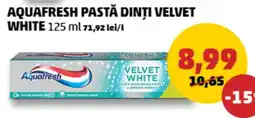 Penny Aquafresh pastă dinți velvet white Ofertă
