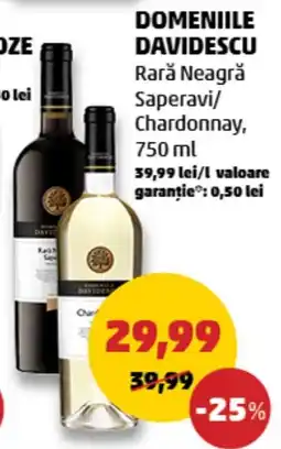 Penny Domeniile Davidescu Rară Neagră Saperavi/Chardonnay Ofertă