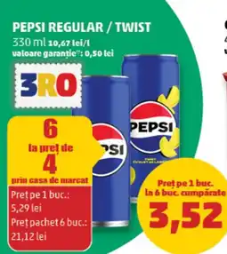 Penny Pepsi regular / twist Ofertă