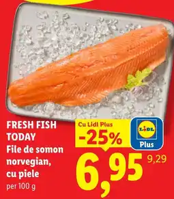 Lidl Lidl Plus File de somon norvegian, cu piele Ofertă