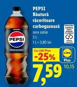 Lidl Pepsi băutură răcoritoare carbogazoasă zero zahăr Ofertă