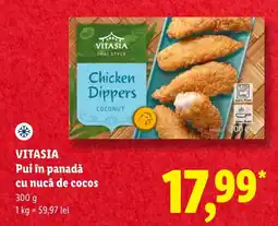 Lidl Vitasia pui în panadă cu nucă de cocos Ofertă