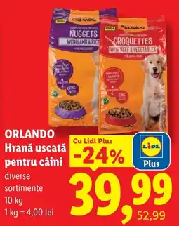 Lidl Orlando hrană uscată pentru câini diverse sortimente Ofertă
