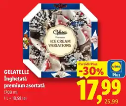 Lidl Gelatelli înghețată premium asortată Ofertă