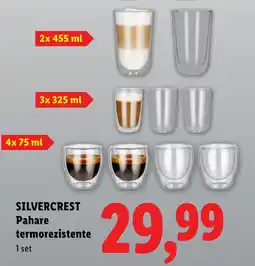 Lidl Silvercrest pahare termorezistente Ofertă