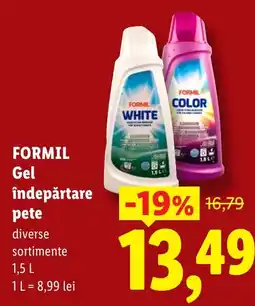 Lidl Formil gel îndepărtare pete Ofertă