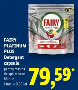 Lidl Fairy platinum plus detergent capsule Ofertă