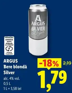 Lidl Argus bere blondă silver Ofertă