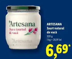 Lidl Artesana Iaurt natural de vacă Ofertă