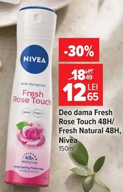 Carrefour Market Nivea deo dama fresh rose touch Ofertă