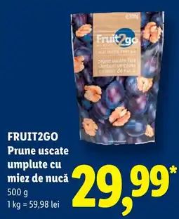 Lidl Fruit2go prune uscate umplute cu miez de nucă Ofertă