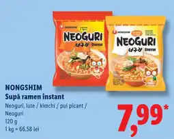 Lidl Nongshim supă ramen instant Ofertă