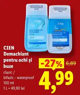 Lidl Cien Demachiant pentru ochi și buze Ofertă