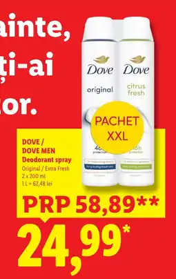 Lidl Dove deodorant spray Ofertă