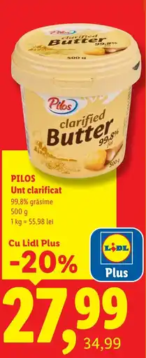 Lidl Pilos unt clarificat Ofertă